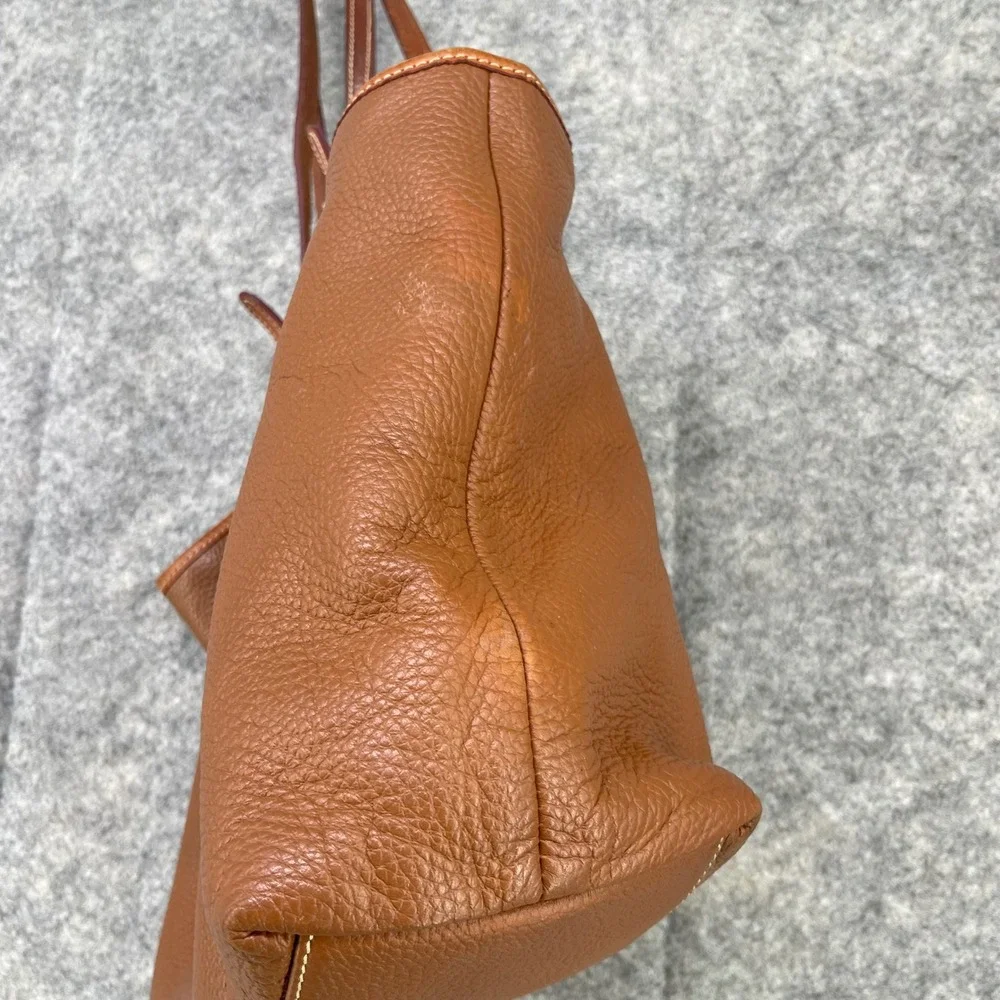 Dooney & Bourke Flynn Tote Bag Women Medium Brown Pebbled Leather Shoulder Purse